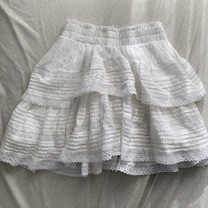 NWOT Aerie rock n’ ruffle white skirt